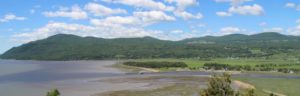 Vue sur Baie St Paul dans le comté de Charlevoix